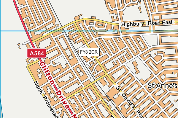 FY8 2QR map - OS VectorMap District (Ordnance Survey)
