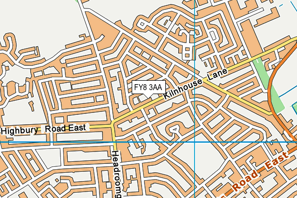 FY8 3AA map - OS VectorMap District (Ordnance Survey) FY8 3AA map - OS VectorMap District (Ordnance Survey)
