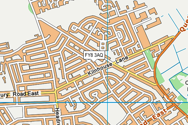 FY8 3AQ map - OS VectorMap District (Ordnance Survey) FY8 3AQ map - OS VectorMap District (Ordnance Survey)
