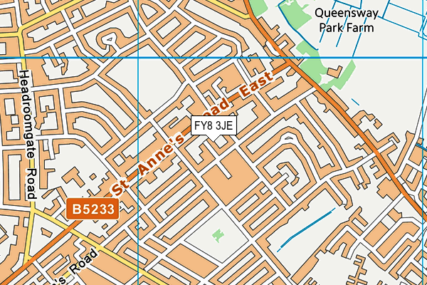 FY8 3JE map - OS VectorMap District (Ordnance Survey) FY8 3JE map - OS VectorMap District (Ordnance Survey)