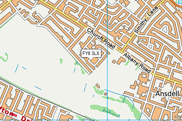 FY8 3LX map - OS VectorMap District (Ordnance Survey) FY8 3LX map - OS VectorMap District (Ordnance Survey)