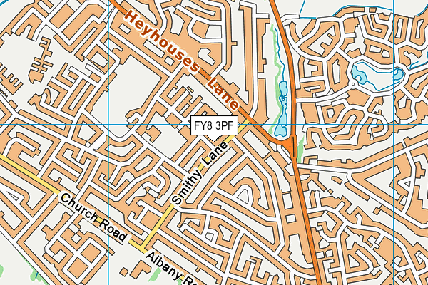 FY8 3PF map - OS VectorMap District (Ordnance Survey) FY8 3PF map - OS VectorMap District (Ordnance Survey)