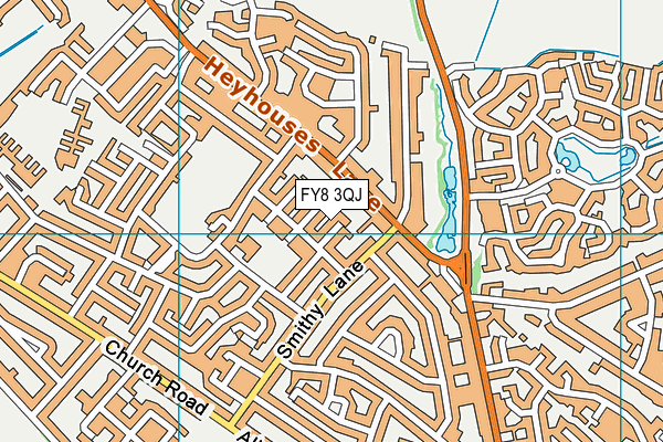 FY8 3QJ map - OS VectorMap District (Ordnance Survey) FY8 3QJ map - OS VectorMap District (Ordnance Survey)