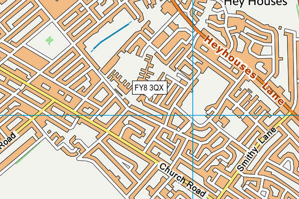 FY8 3QX map - OS VectorMap District (Ordnance Survey) FY8 3QX map - OS VectorMap District (Ordnance Survey)