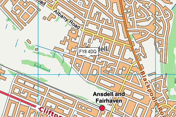 FY8 4DQ map - OS VectorMap District (Ordnance Survey)