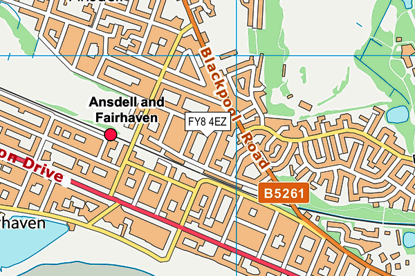 FY8 4EZ map - OS VectorMap District (Ordnance Survey)