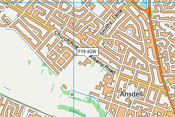 FY8 4GW map - OS VectorMap District (Ordnance Survey) FY8 4GW map - OS VectorMap District (Ordnance Survey)