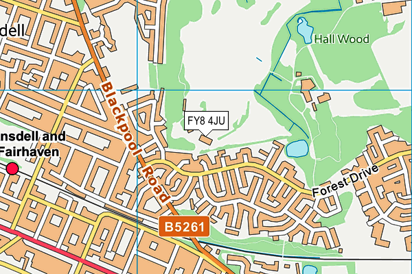 FY8 4JU map - OS VectorMap District (Ordnance Survey) FY8 4JU map - OS VectorMap District (Ordnance Survey)