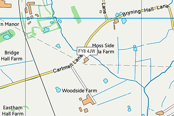 FY8 4JW map - OS VectorMap District (Ordnance Survey) FY8 4JW map - OS VectorMap District (Ordnance Survey)