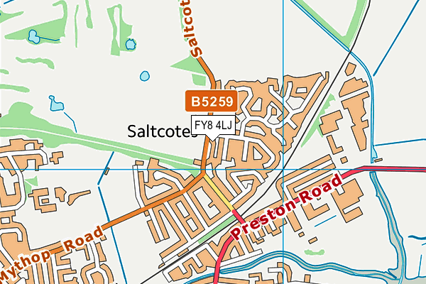 FY8 4LJ map - OS VectorMap District (Ordnance Survey)