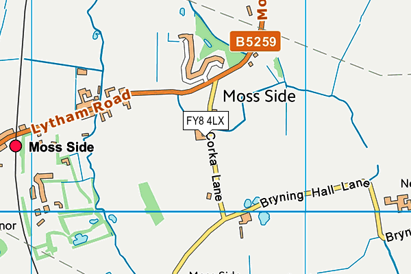 FY8 4LX map - OS VectorMap District (Ordnance Survey) FY8 4LX map - OS VectorMap District (Ordnance Survey)