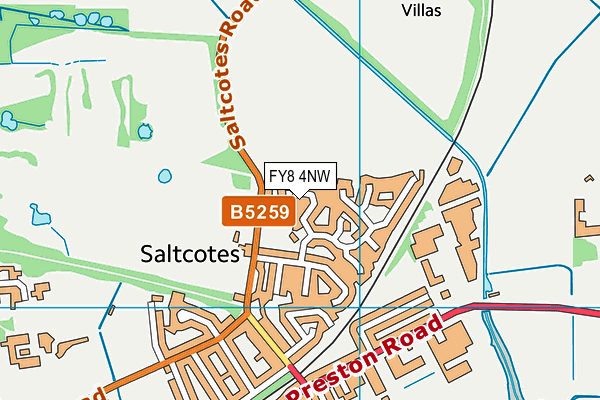 FY8 4NW map - OS VectorMap District (Ordnance Survey) FY8 4NW map - OS VectorMap District (Ordnance Survey)