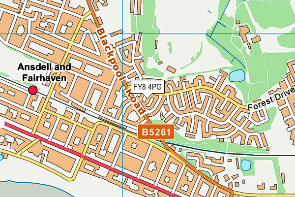 FY8 4PG map - OS VectorMap District (Ordnance Survey) FY8 4PG map - OS VectorMap District (Ordnance Survey)