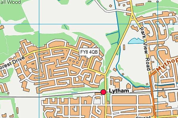 FY8 4QB map - OS VectorMap District (Ordnance Survey) FY8 4QB map - OS VectorMap District (Ordnance Survey)