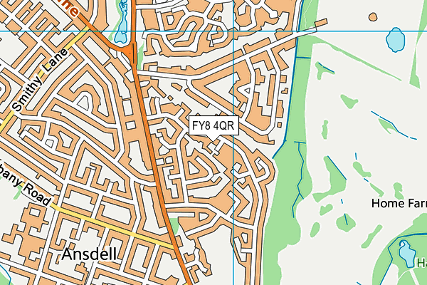 FY8 4QR map - OS VectorMap District (Ordnance Survey)