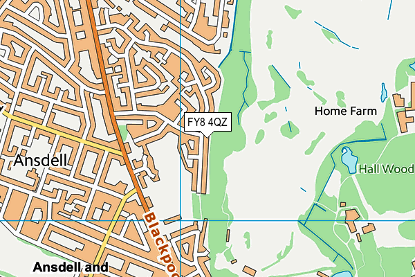 FY8 4QZ map - OS VectorMap District (Ordnance Survey) FY8 4QZ map - OS VectorMap District (Ordnance Survey)