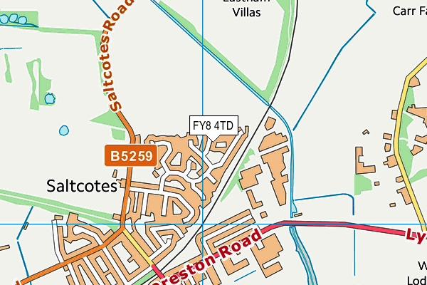 FY8 4TD map - OS VectorMap District (Ordnance Survey) FY8 4TD map - OS VectorMap District (Ordnance Survey)