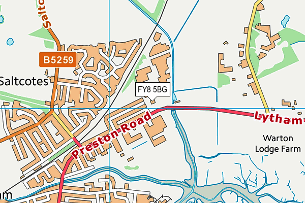 FY8 5BG map - OS VectorMap District (Ordnance Survey)