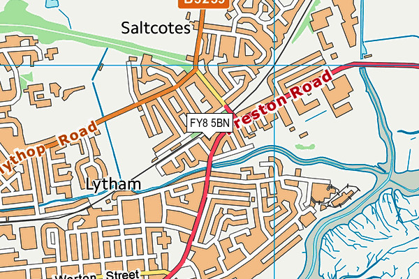 FY8 5BN map - OS VectorMap District (Ordnance Survey) FY8 5BN map - OS VectorMap District (Ordnance Survey)