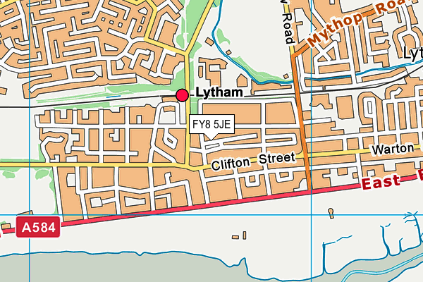 FY8 5JE map - OS VectorMap District (Ordnance Survey)