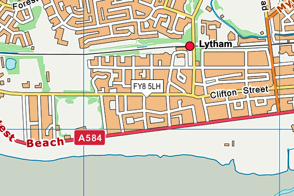 FY8 5LH map - OS VectorMap District (Ordnance Survey) FY8 5LH map - OS VectorMap District (Ordnance Survey)