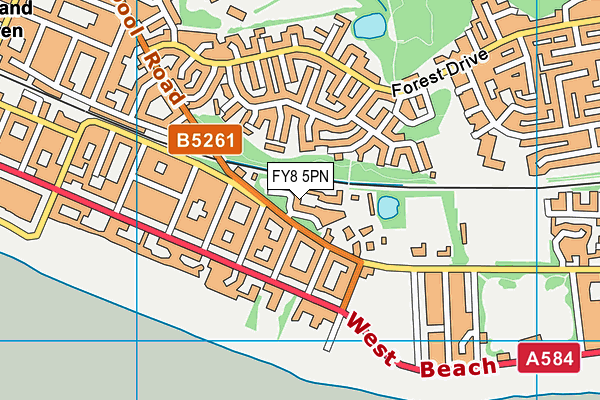 FY8 5PN map - OS VectorMap District (Ordnance Survey) FY8 5PN map - OS VectorMap District (Ordnance Survey)
