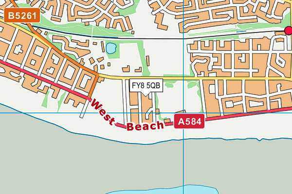 FY8 5QB map - OS VectorMap District (Ordnance Survey)
