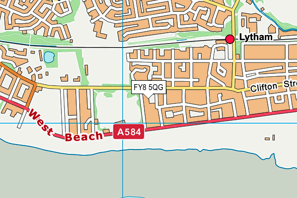 FY8 5QG map - OS VectorMap District (Ordnance Survey) FY8 5QG map - OS VectorMap District (Ordnance Survey)