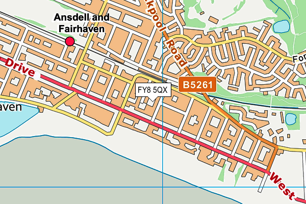 FY8 5QX map - OS VectorMap District (Ordnance Survey) FY8 5QX map - OS VectorMap District (Ordnance Survey)
