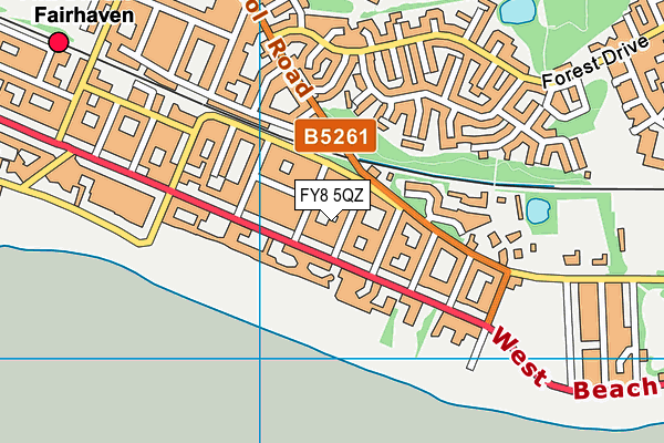 FY8 5QZ map - OS VectorMap District (Ordnance Survey) FY8 5QZ map - OS VectorMap District (Ordnance Survey)