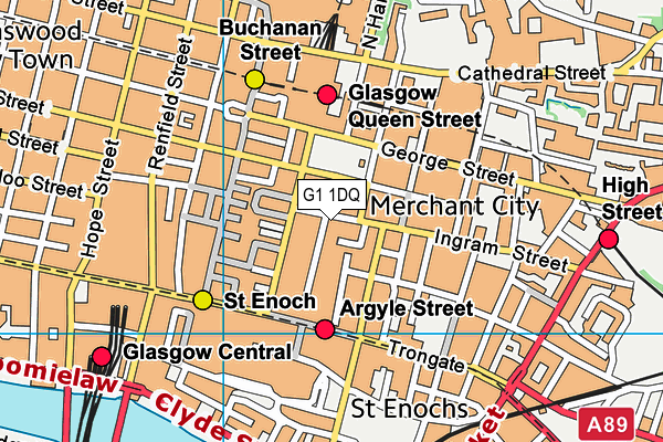 G1 1DQ map - OS VectorMap District (Ordnance Survey) G1 1DQ map - OS VectorMap District (Ordnance Survey)