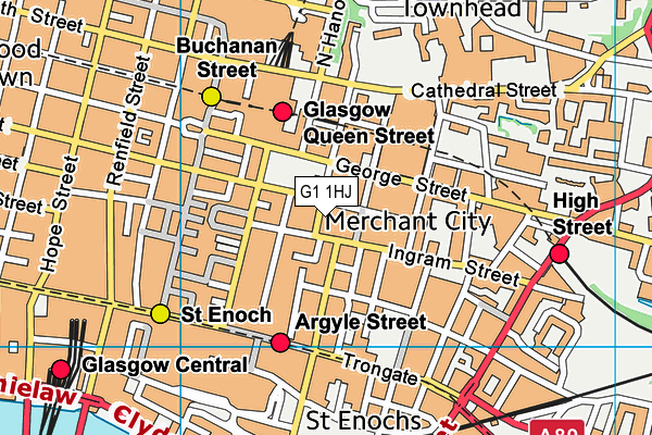 G1 1HJ map - OS VectorMap District (Ordnance Survey)