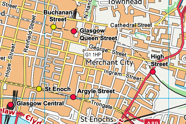 G1 1HP map - OS VectorMap District (Ordnance Survey)