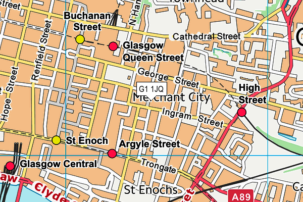 G1 1JQ map - OS VectorMap District (Ordnance Survey)