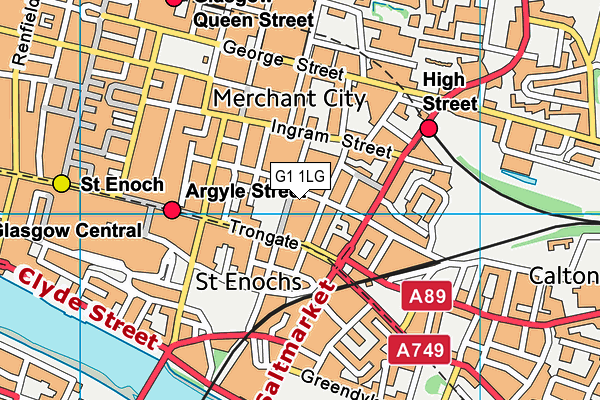 G1 1LG map - OS VectorMap District (Ordnance Survey)