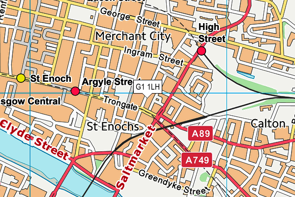 G1 1LH map - OS VectorMap District (Ordnance Survey)