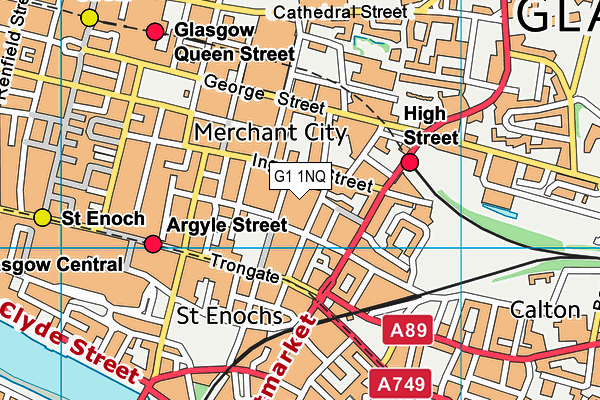 G1 1NQ map - OS VectorMap District (Ordnance Survey)