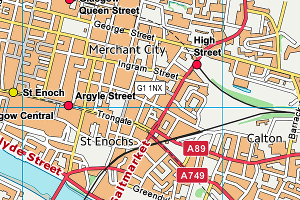 G1 1NX map - OS VectorMap District (Ordnance Survey)