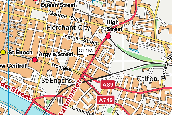 G1 1PA map - OS VectorMap District (Ordnance Survey)