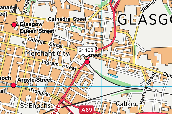 G1 1QB map - OS VectorMap District (Ordnance Survey)