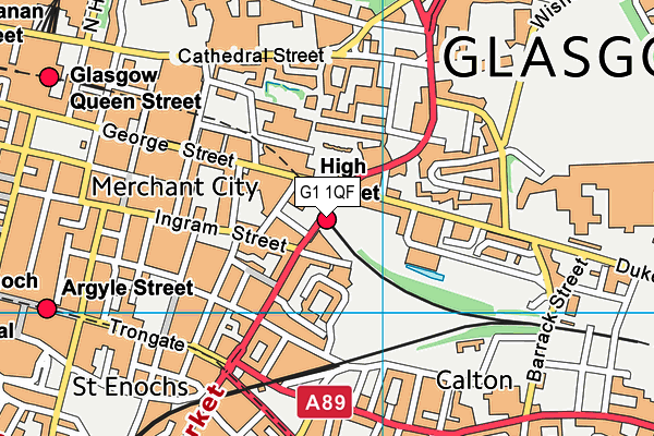 G1 1QF map - OS VectorMap District (Ordnance Survey)