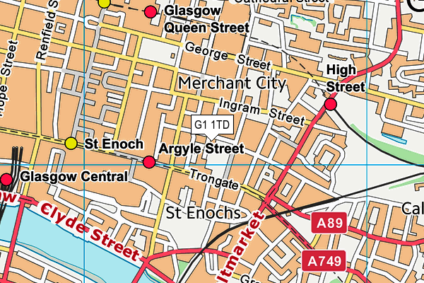 G1 1TD map - OS VectorMap District (Ordnance Survey)