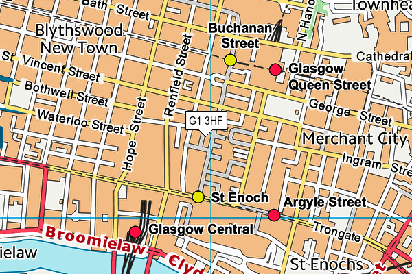 G1 3HF map - OS VectorMap District (Ordnance Survey)
