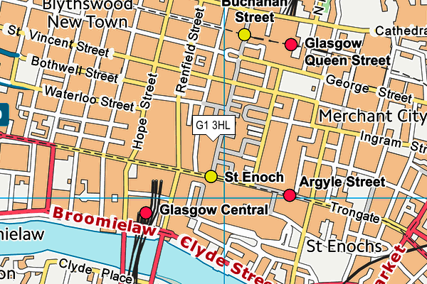 G1 3HL map - OS VectorMap District (Ordnance Survey)