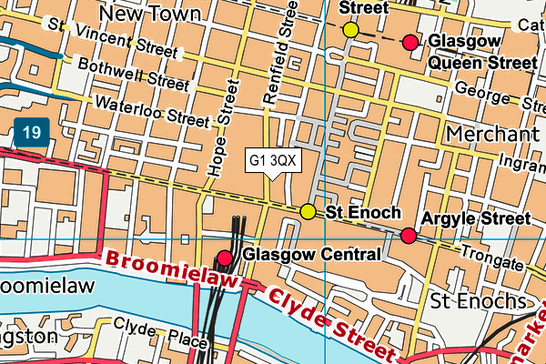G1 3QX map - OS VectorMap District (Ordnance Survey)