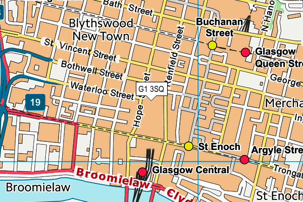 G1 3SQ map - OS VectorMap District (Ordnance Survey) G1 3SQ map - OS VectorMap District (Ordnance Survey)