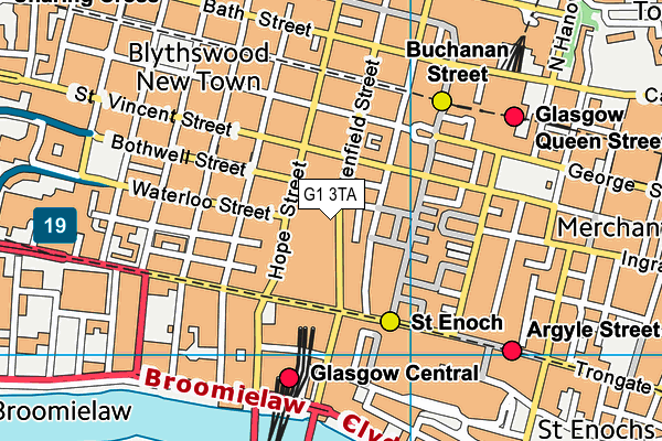 G1 3TA map - OS VectorMap District (Ordnance Survey)