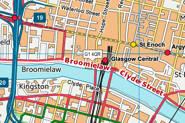 G1 4QR map - OS VectorMap District (Ordnance Survey)
