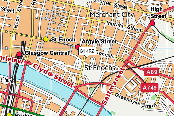 G1 4RZ map - OS VectorMap District (Ordnance Survey) G1 4RZ map - OS VectorMap District (Ordnance Survey)