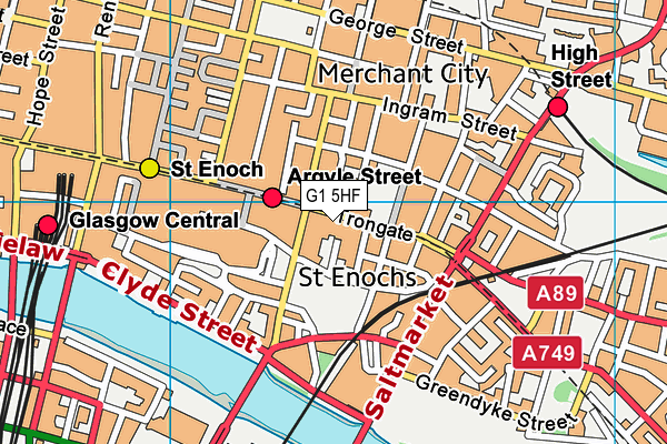 G1 5HF map - OS VectorMap District (Ordnance Survey) G1 5HF map - OS VectorMap District (Ordnance Survey)